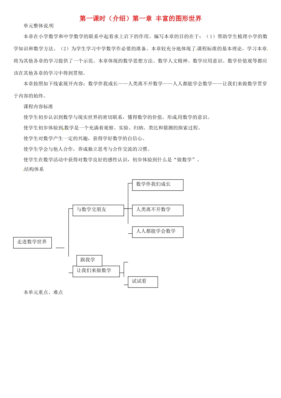 内蒙古巴彦淖尔市乌中旗二中七年级数学上册 第一章第1节丰富的图形世界教案 人教新课标版_第1页