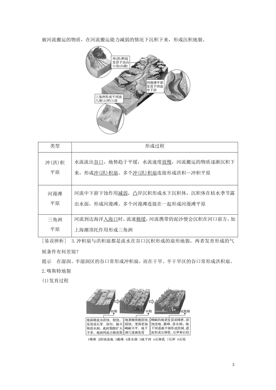 （四川专用）高考地理一轮复习 第二单元 地球表面形态 第8讲 外力因素与地表形态教案（含解析）新人教版-新人教版高三全册地理教案_第3页
