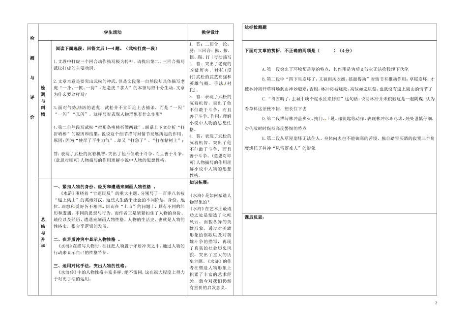 甘肃省金昌市第一中学高中语文《林教头风雪山神庙》学案2 新人教版必修5_第2页