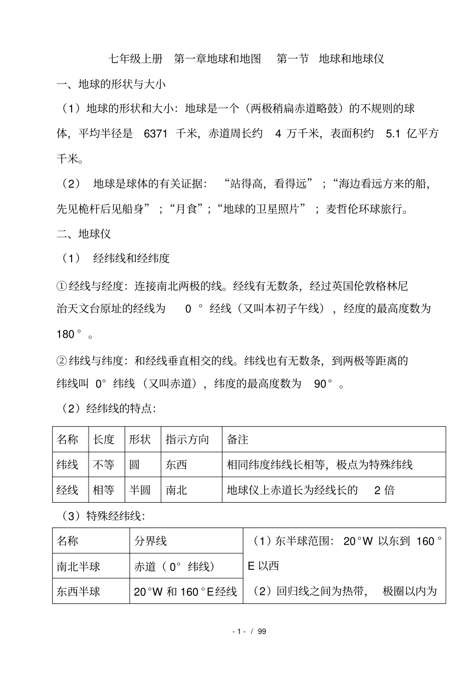 人教版中考地理复习资料大全_第1页