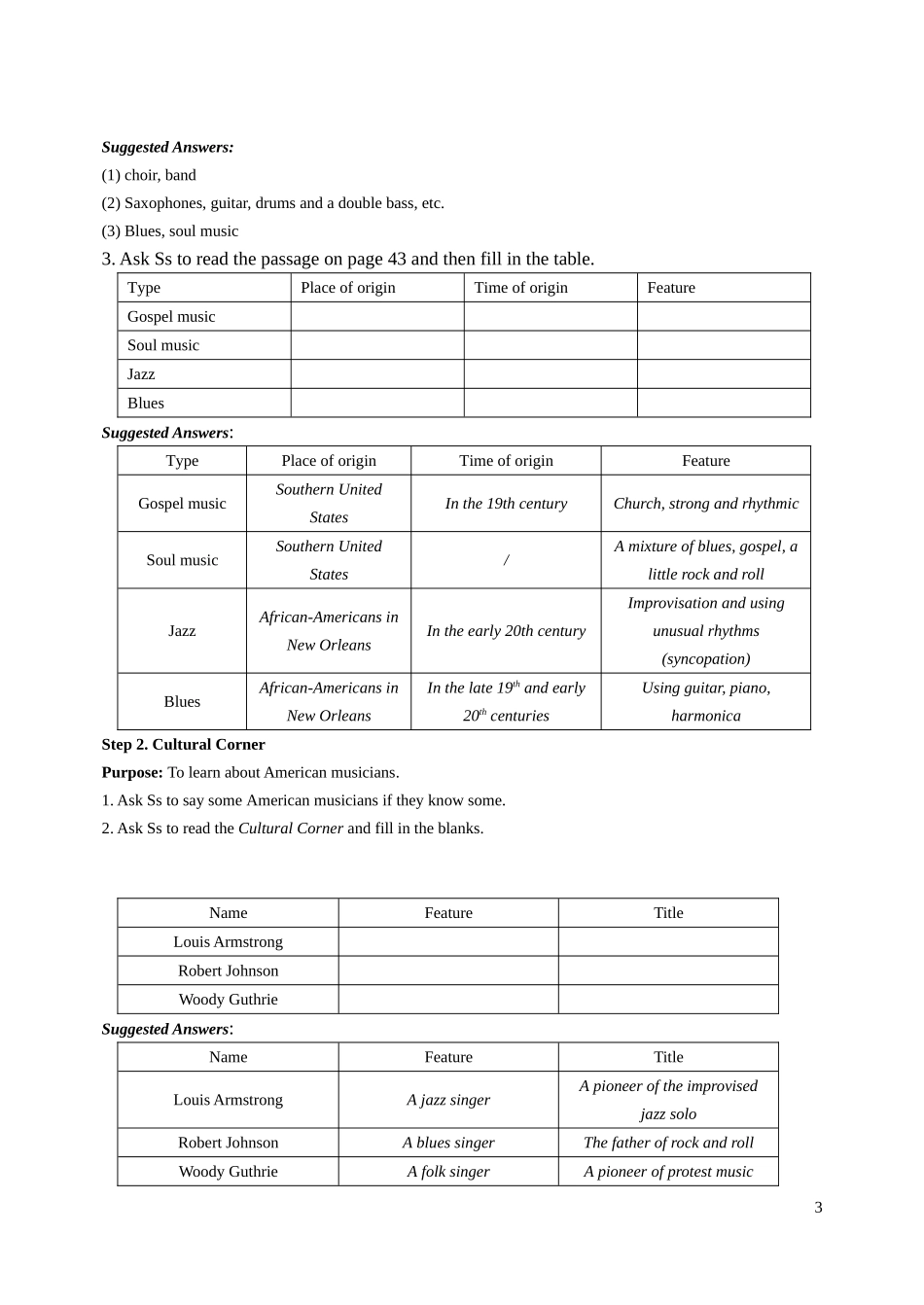 高三英语 Module 4《Music Born in America》教案（外研版选修7）_第3页