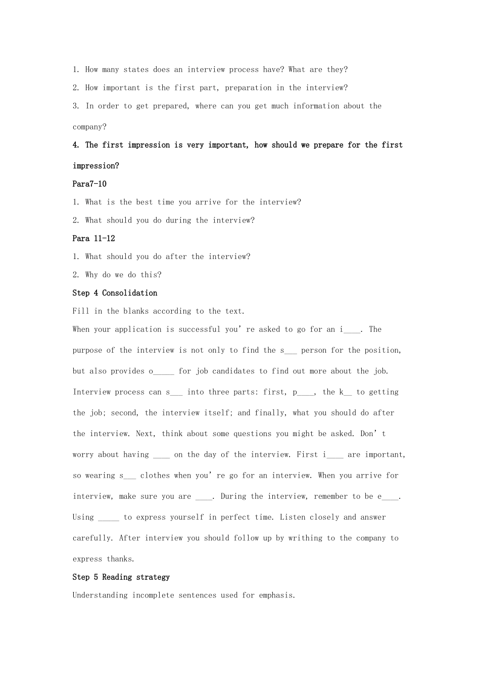 高中英语 Unit2 Getting a job Reading教案 牛津译林版选修11-牛津版高三选修11英语教案_第2页