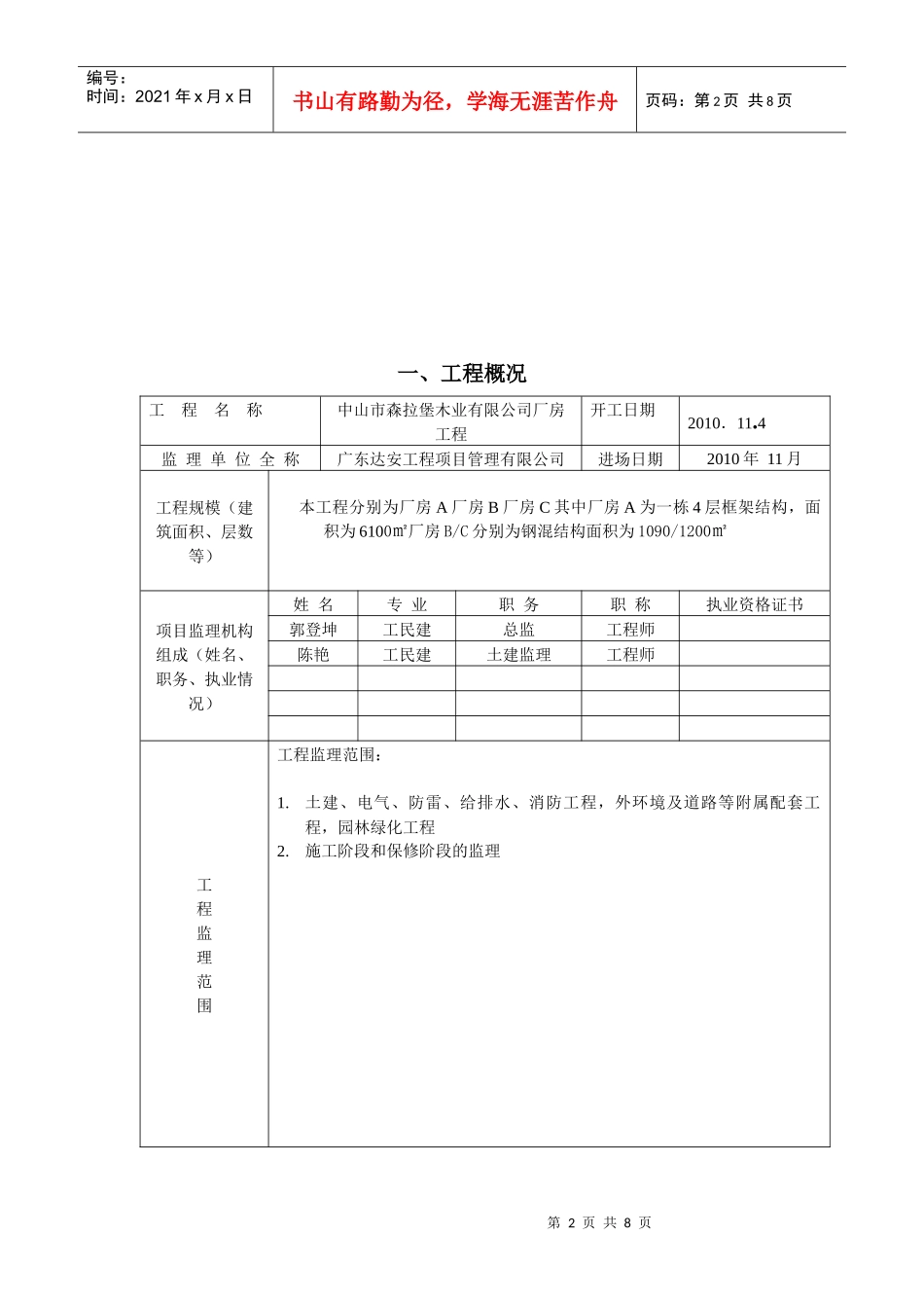 兴龙商业大楼工程质量评估报告_第2页
