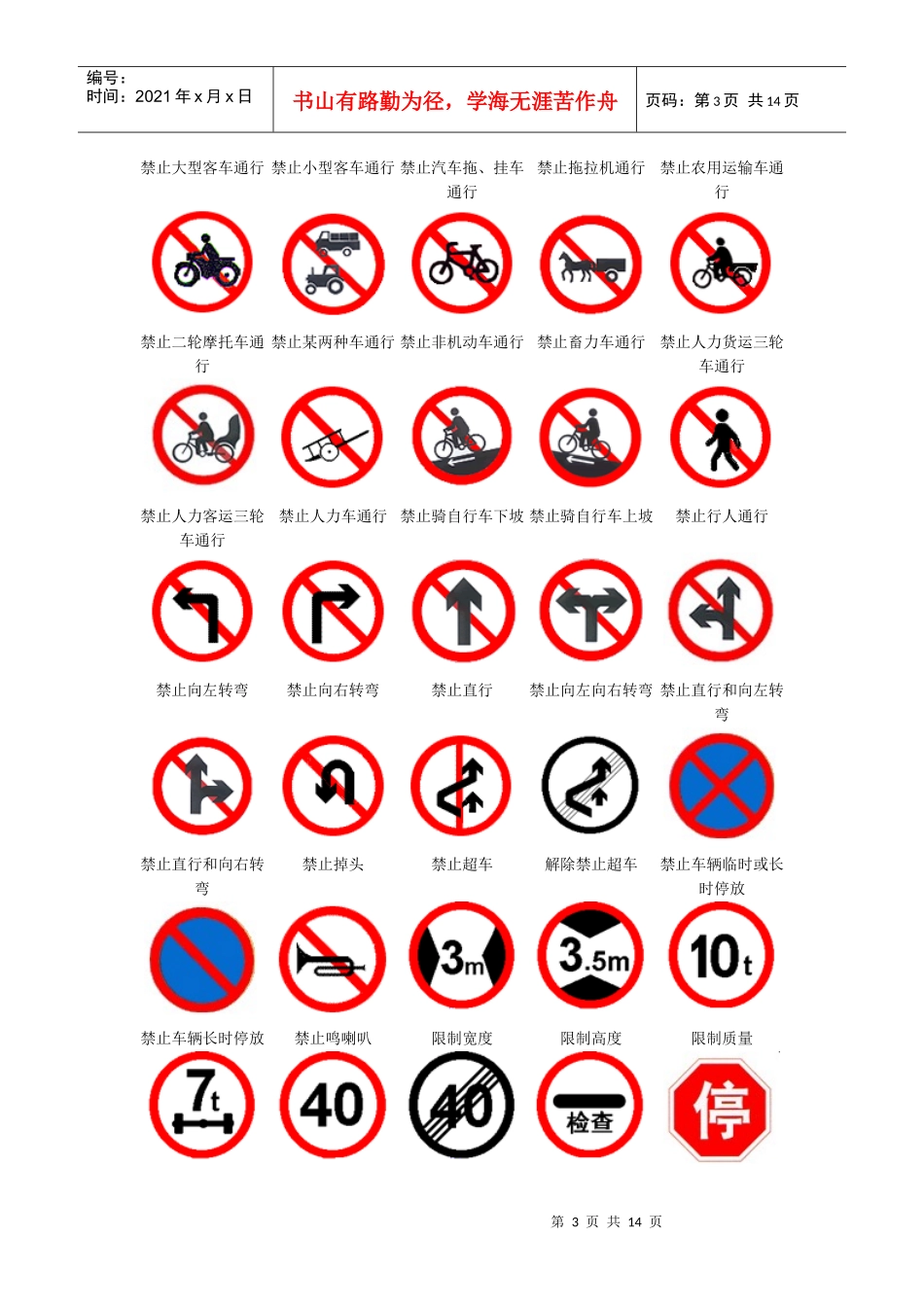 【公务员】交通标志大全_第3页