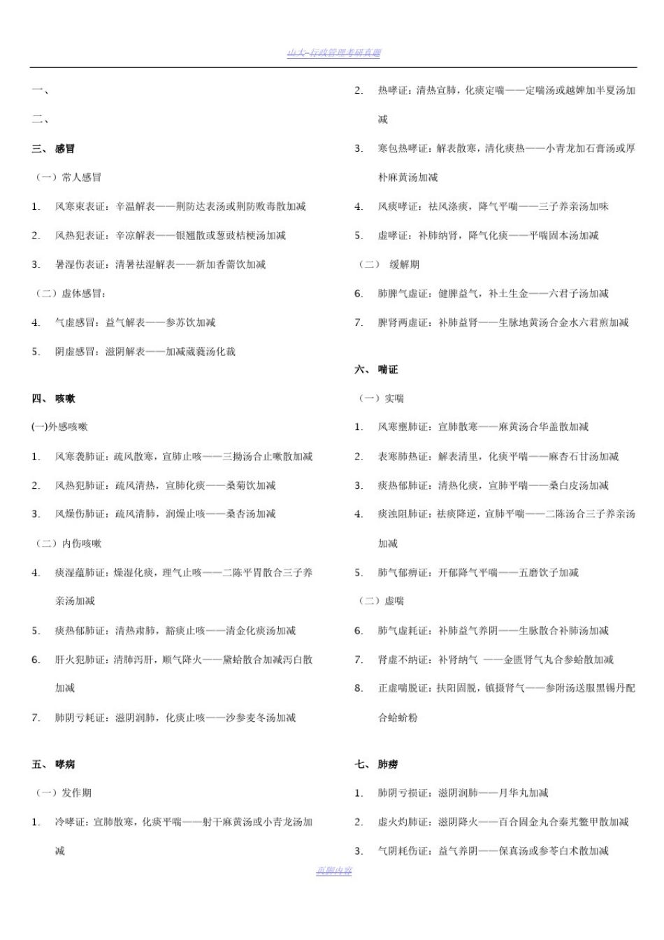 1_2020年中医执业医师实践技能中医常见病证精简总结(1)_第1页