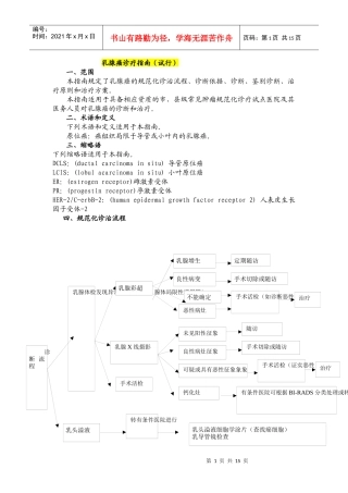 乳腺癌诊疗指南