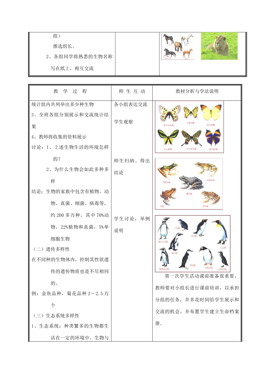 七年级生物上册《第一节形形色色的生物》教案1 北师大版_第2页