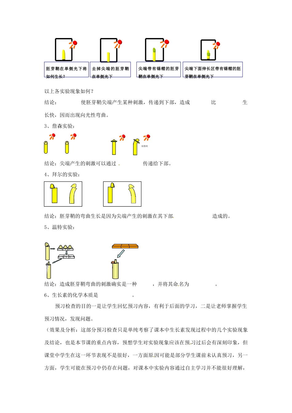 甘肃省兰州市第三十一中学高二生物 问题驱动下的参与式教学-植物生长素的发现教学案例 新人教版_第2页
