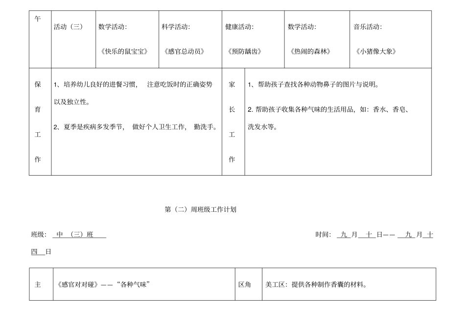 中班下学期周周计划表_第3页