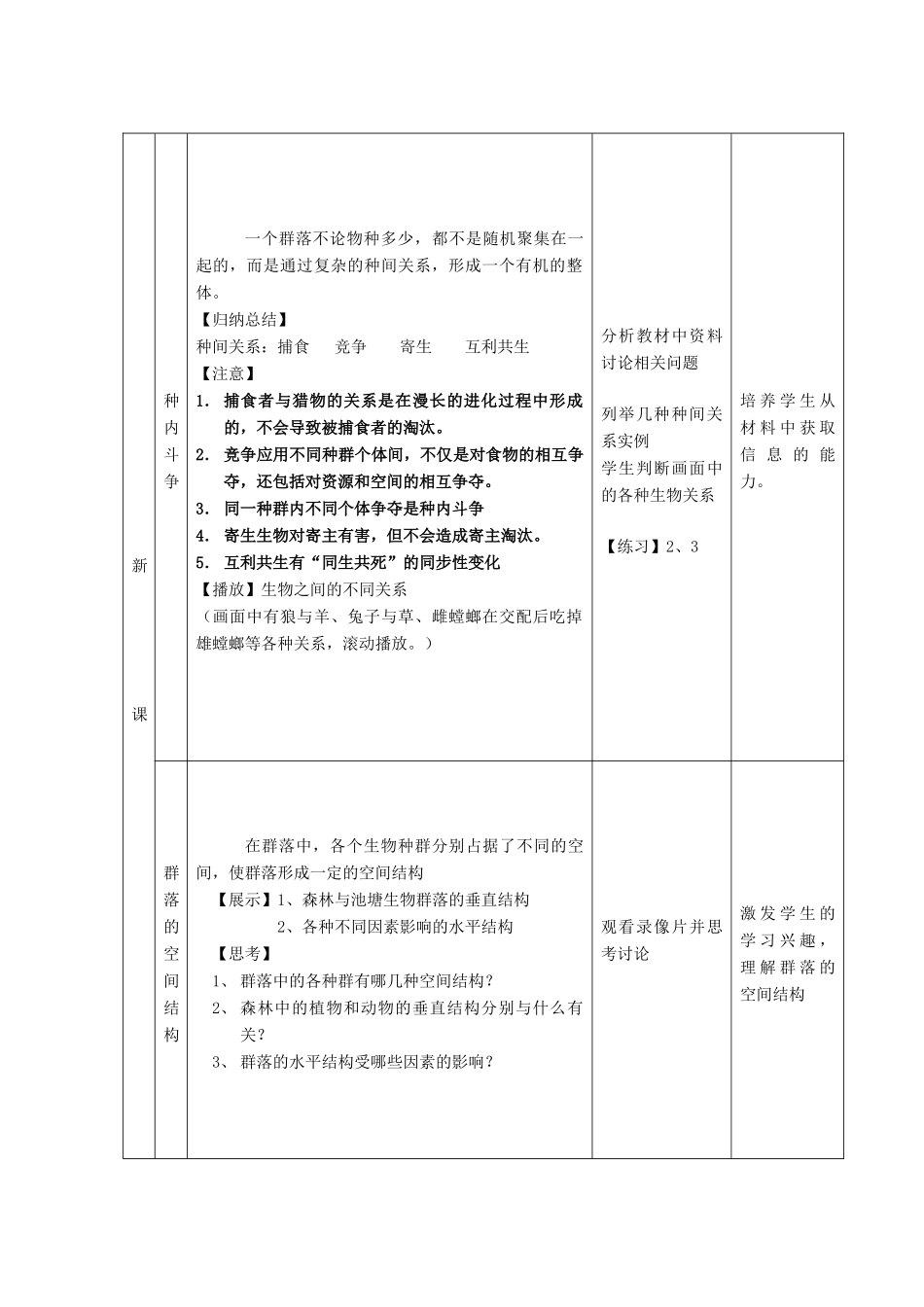 高中生物《群落的结构》教案11 新人教版必修3_第3页