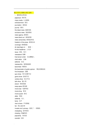 托福独立写作常用词汇词组总(超全)