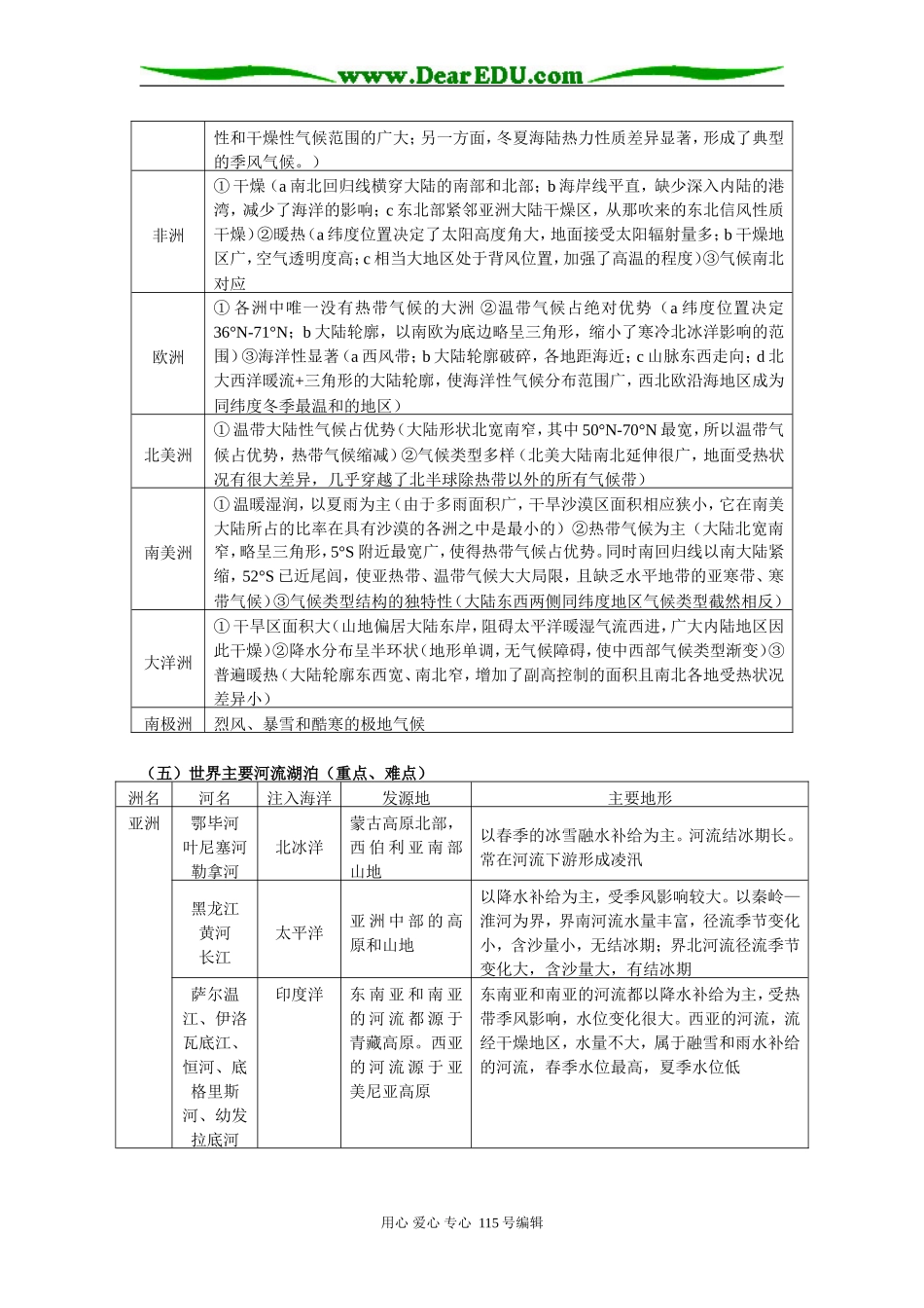 高二地理世界的大陆与海洋人教实验版知识精讲_第3页