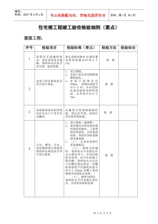 住宅工程通用表格(最新完整版)