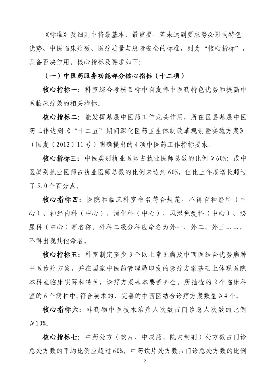 二级中医医院评审标准实施细则(XXXX年版)讨论稿_第2页