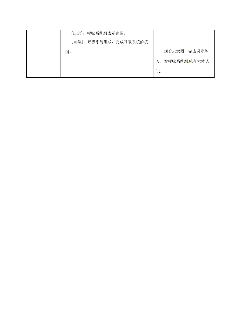 辽宁省沈阳市第四十五中学七年级生物下册 4.10.3 人体和外界环境的气体交换教案 苏教版_第2页
