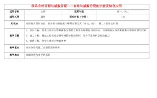 高三生物总复习 秒杀有丝分裂与减数分裂-有丝与减数分裂的比较及综合应用教案-人教版高三全册生物教案