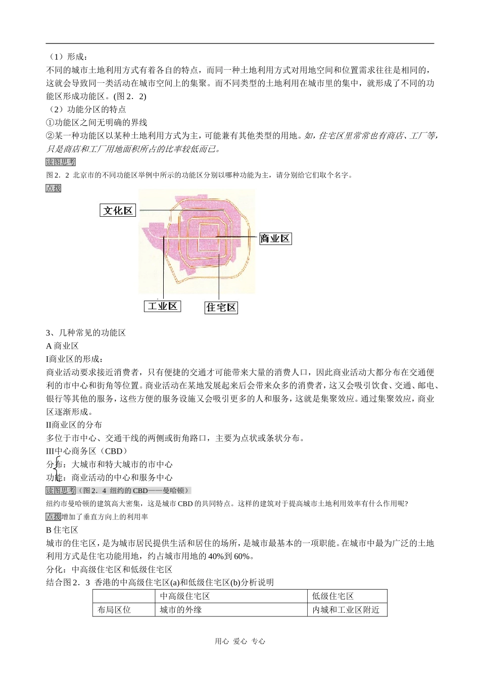 高中地理城市内部空间结构(1)人教版必修三_第2页