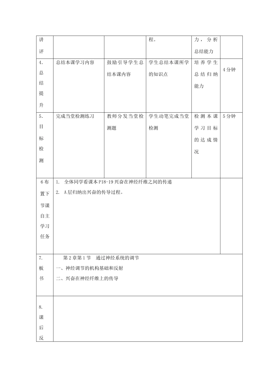 高中生物 第二章 动物和人体生命活动的调节 2.1 通过神经系统的调节（第1课时）教案 新人教版必修3-新人教版高二必修3生物教案_第2页