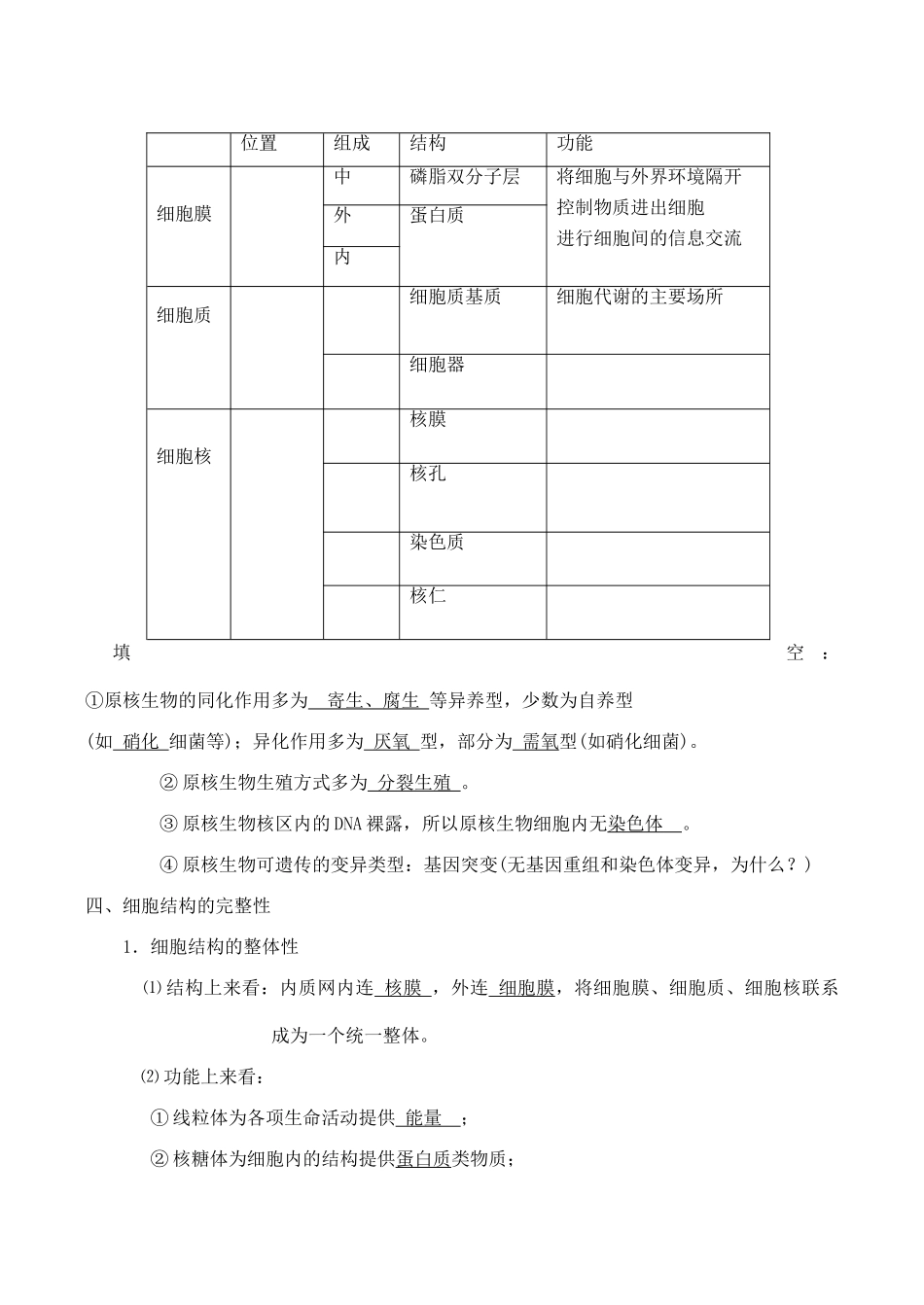 高中生物细胞核的结构和功能旧人教版必修一_第3页