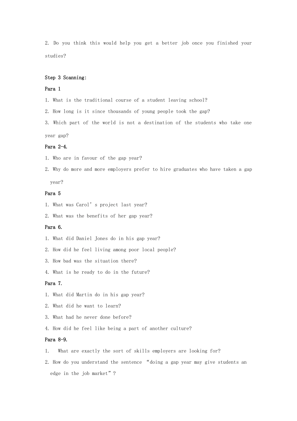 高中英语 Unit2 Getting a job Project教案 牛津译林版选修11-牛津版高三选修11英语教案_第2页