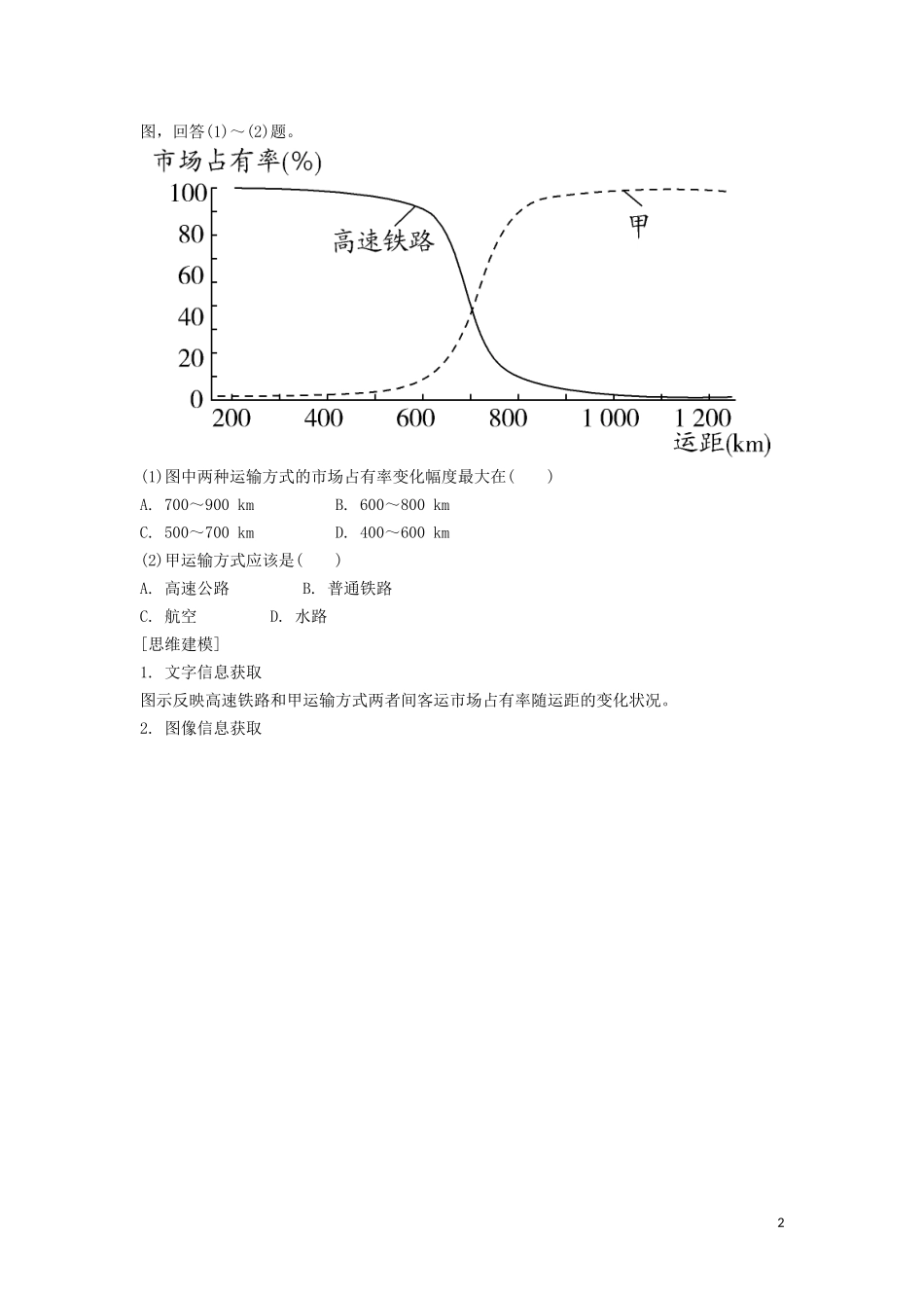 （锁定高考）高考地理一轮总复习 第十一章 交通运输布局及其影响 第1讲 交通运输方式和布局讲义（含解析）新人教版-新人教版高三全册地理教案_第2页