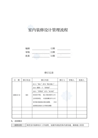 室内装修设计管理流程