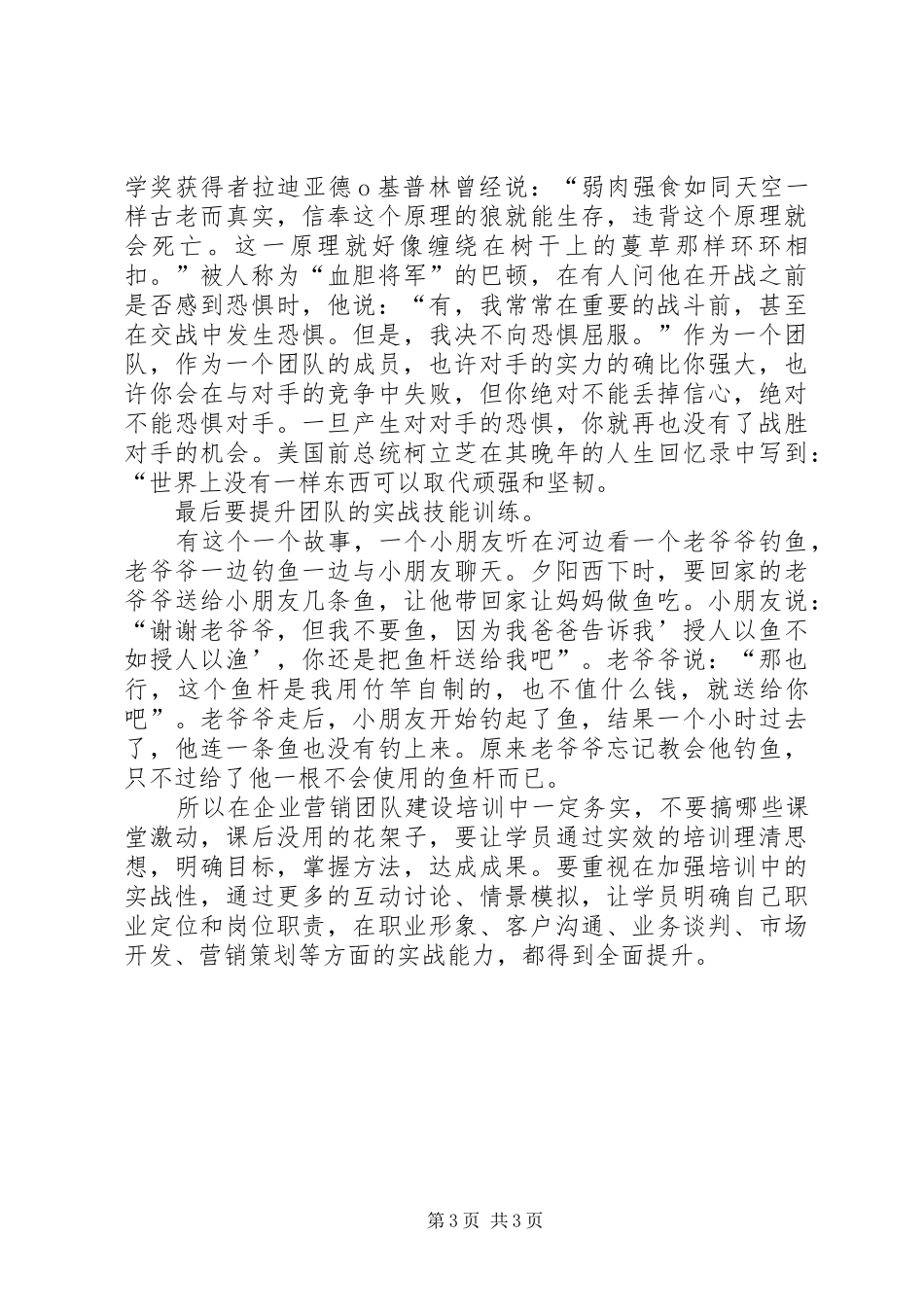 《亮剑精神狼性团队》读后感 _第3页