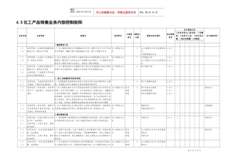4.5化工产品销售业务控制矩阵
