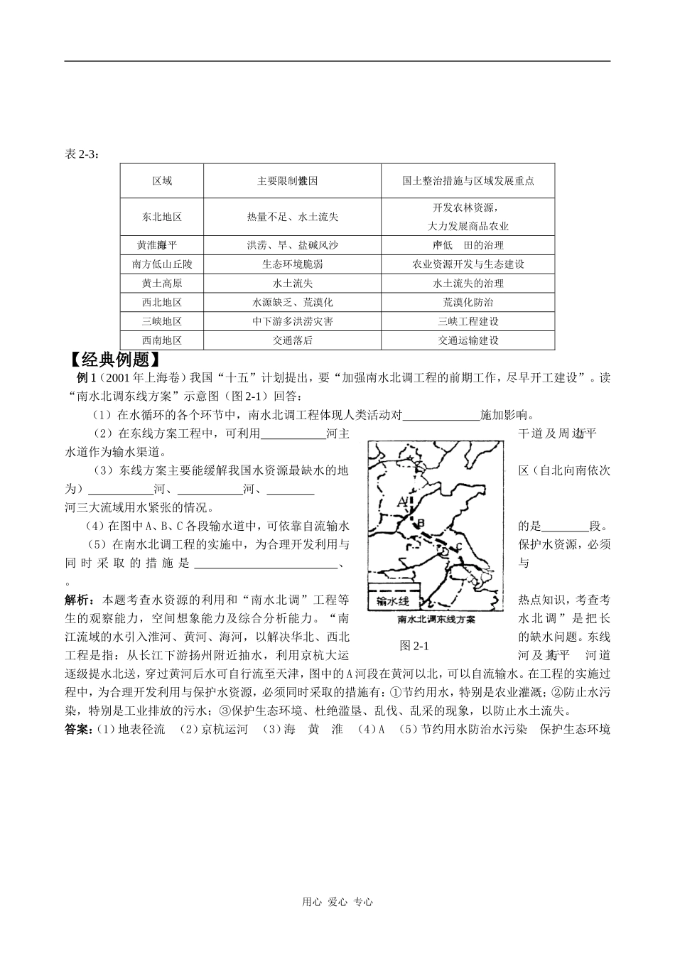 高中地理2.1 国土整治与区域开发旧人教选修二_第3页