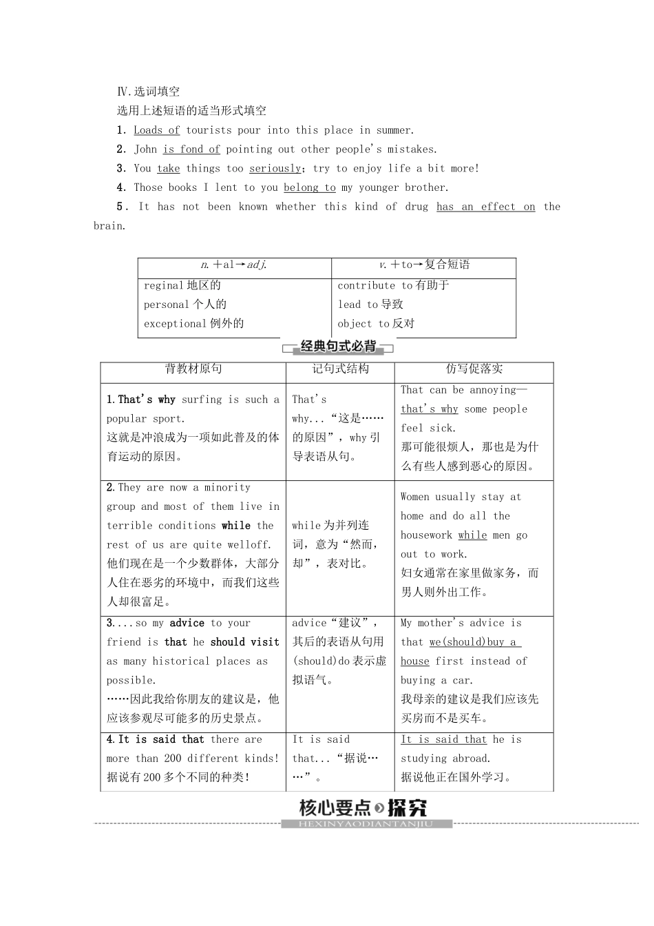 高中英语 Unit 12 Culture Shock Section Ⅵ Language Points（Ⅲ）讲义 北师大版必修4-北师大版高一必修4英语教案_第2页