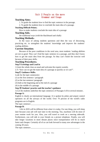 高中英语 Grammar and usage教案 牛津版选修10