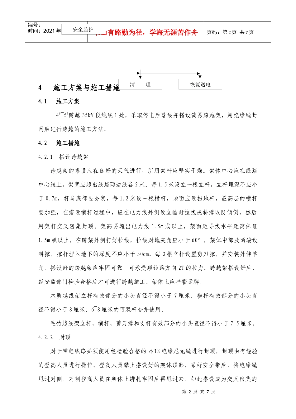 35KV电力线路跨越措施_第2页