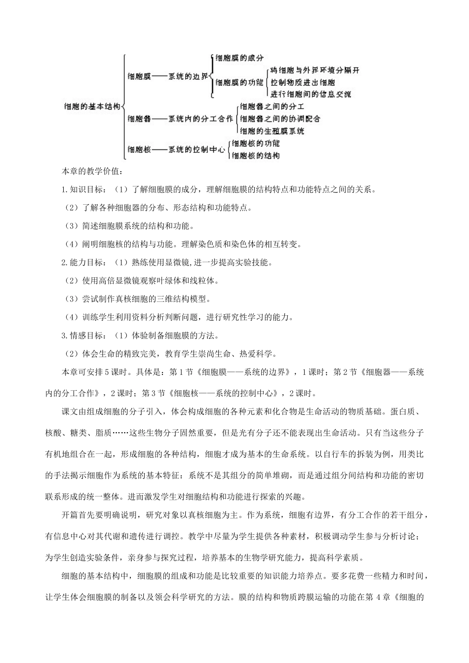 高中生物第3章细胞的基本结构总结规划 新课标 人教版 必修1_第3页