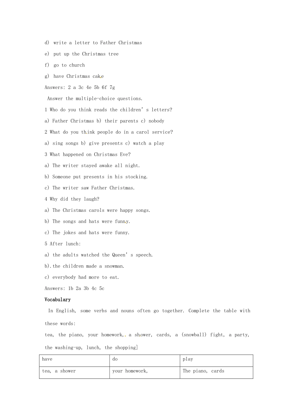 高中英语 Unit3 Lesson 4 Christmas教案 北师大版必修1_第3页