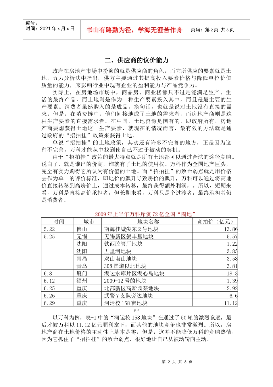 五力分析法探究房产巨鳄某地产_第2页