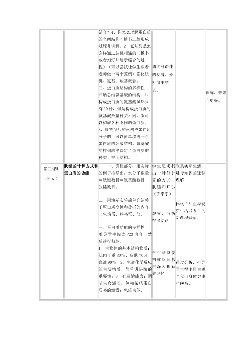 高中生物《生命活动的主要承担者-蛋白质》教学设计-人教版高中全册生物教案_第3页