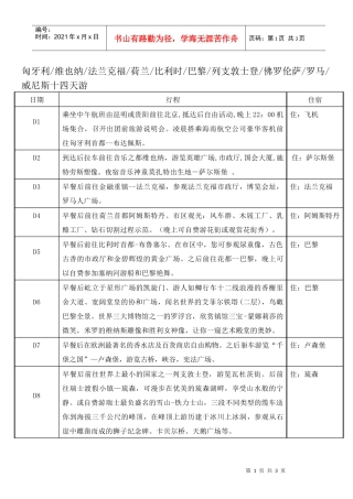 下载行程-西双版纳旅游行程