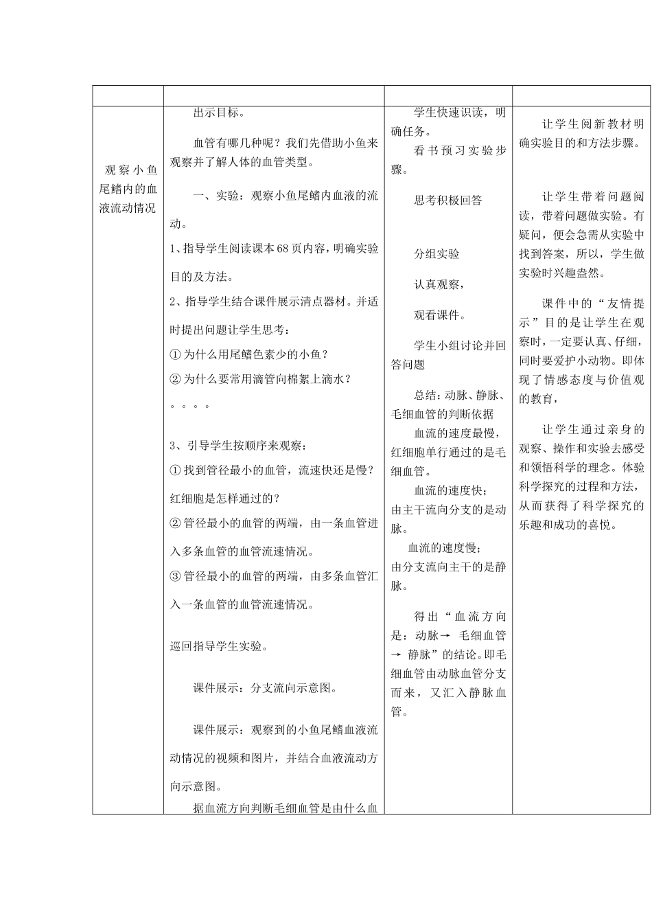七年级生物上册 4.4.2《物质运输的管道》教案 鲁科版五四制-鲁科版初中七年级上册生物教案_第2页
