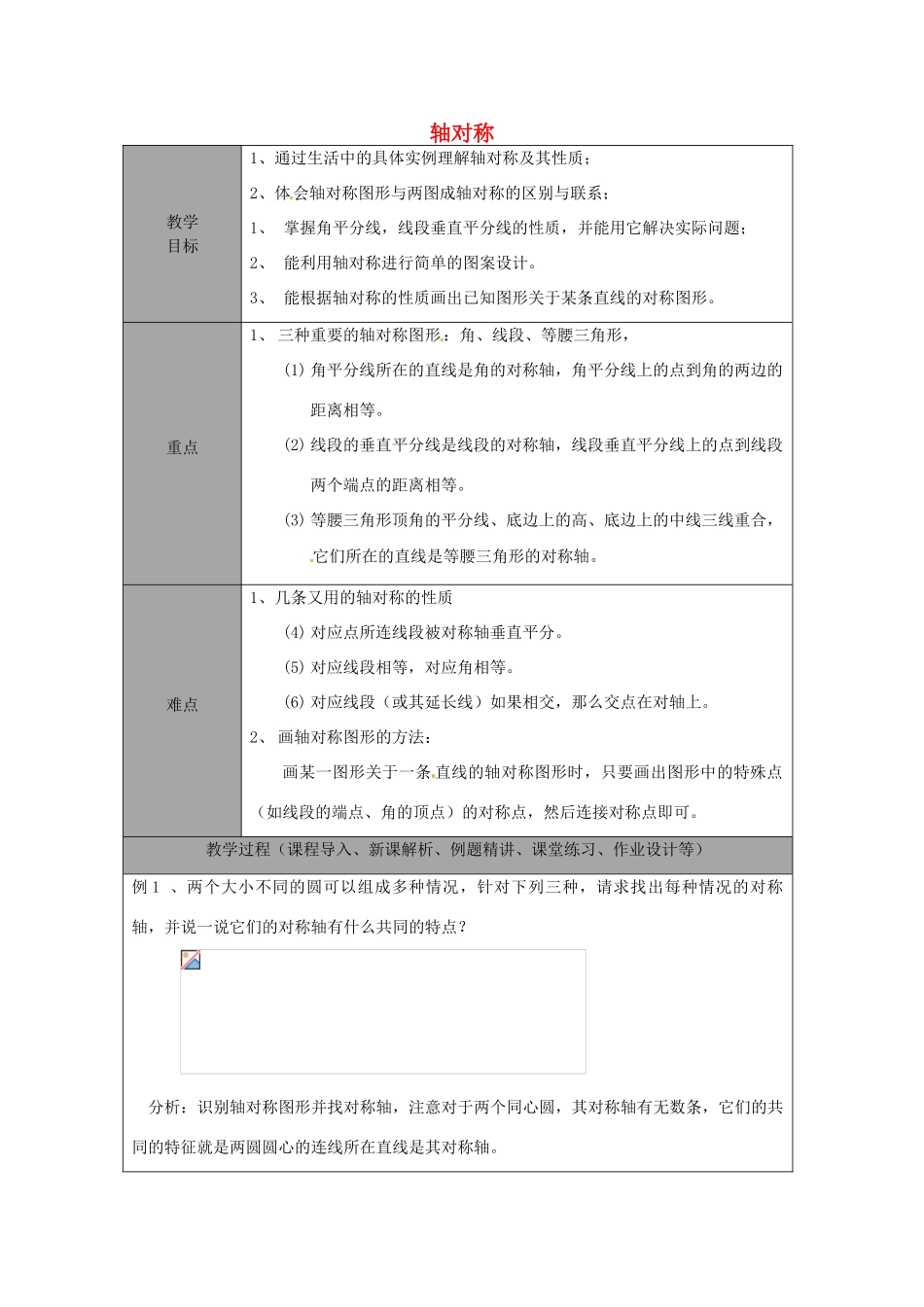 山东省龙口市诸由观镇诸由中学七年级数学上册 第二章 轴对称复习教案 （新版）鲁教版五四制_第1页