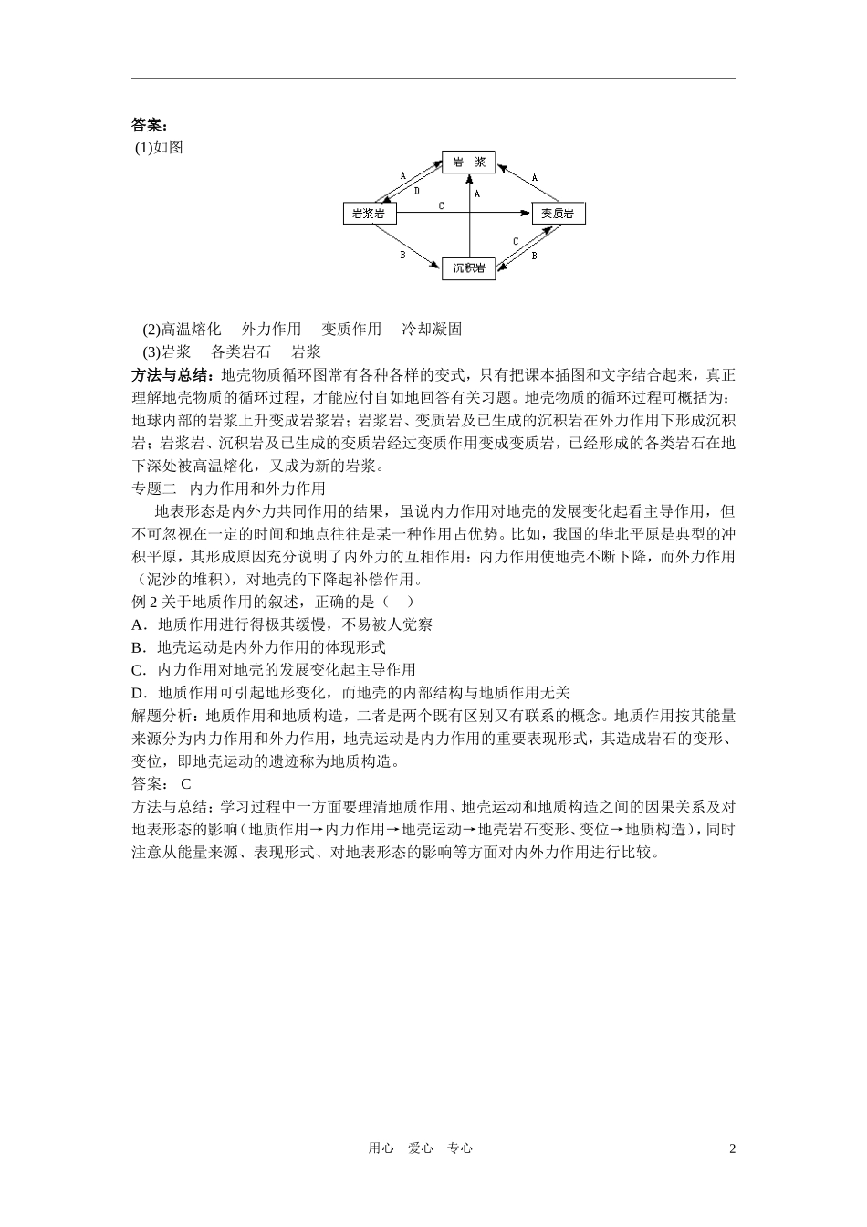 高中地理 第二章从地球圈层看地理环境单元综合提升平台教案 鲁教版必修1_第2页