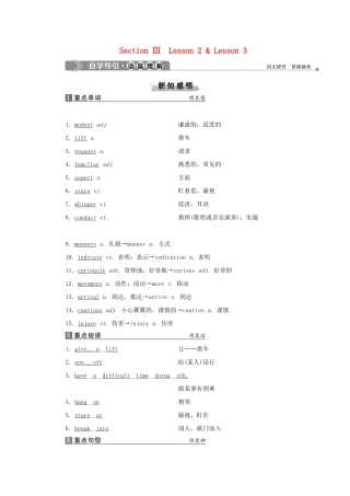 高中英语 Unit 12 Culture Shock Section Ⅲ Lesson 2  Lesson 3教案 北师大版必修4-北师大版高一必修4英语教案