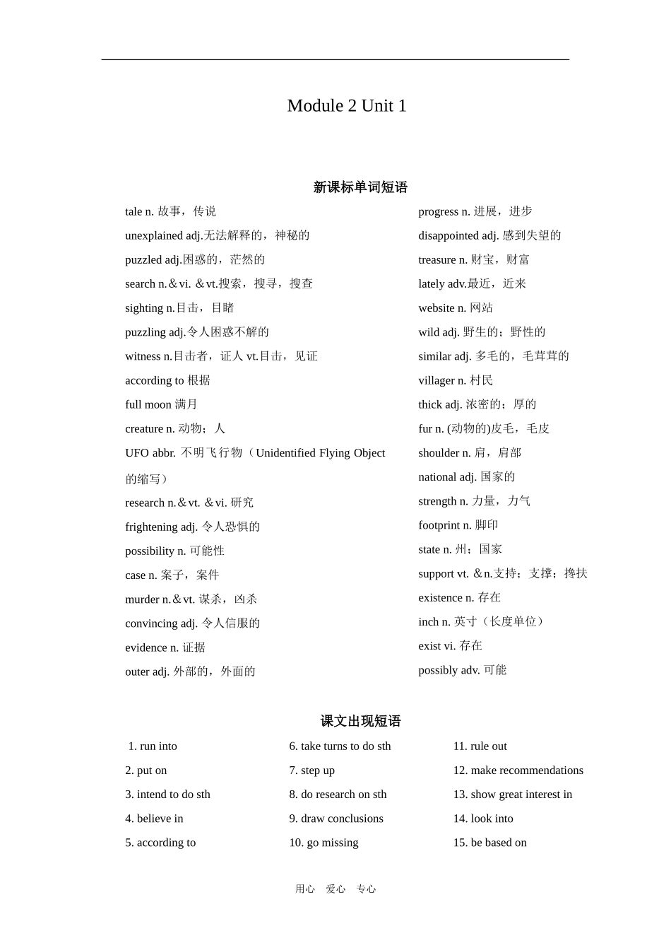 高三英语第一轮复习教案（模块二第一单元）_第1页