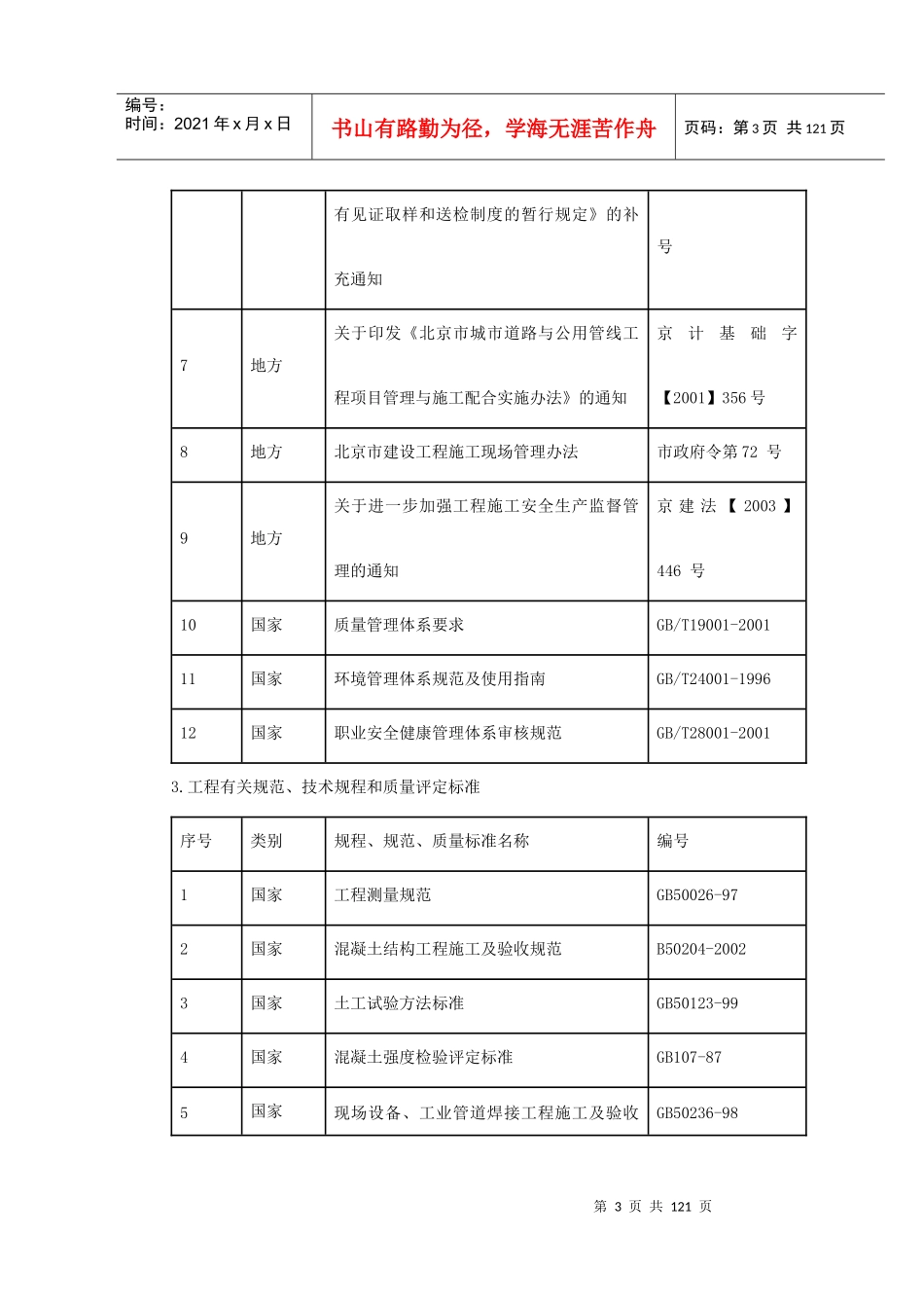 北京某高压燃气工程施工组织设计_第3页