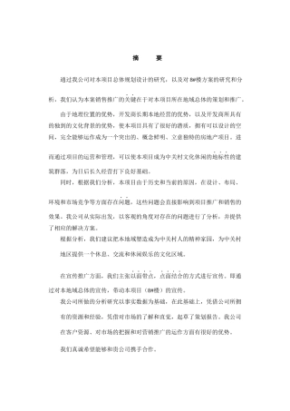 [房地产]中关村文化广场策划报告
