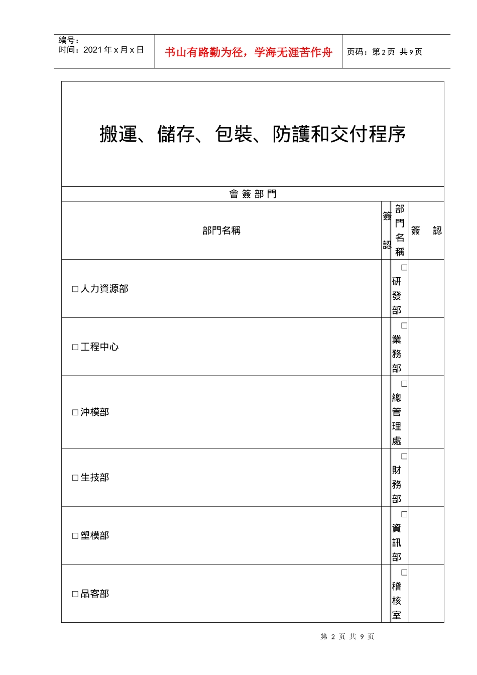 包装印刷搬运储存包装防护与交付程序_第2页