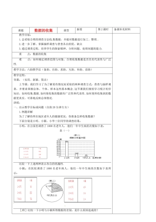 山东省济南市八年级数学上册 数据的收集六助教学法实施教案 北师大版