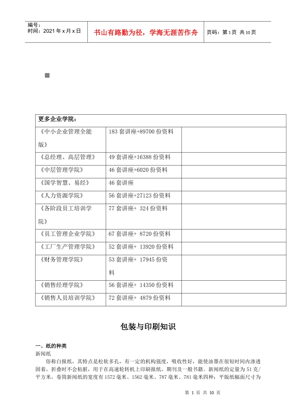 包装印刷包装与印刷相关知识_第1页