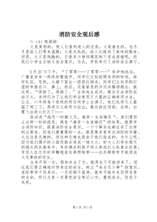 消防安全观后感 