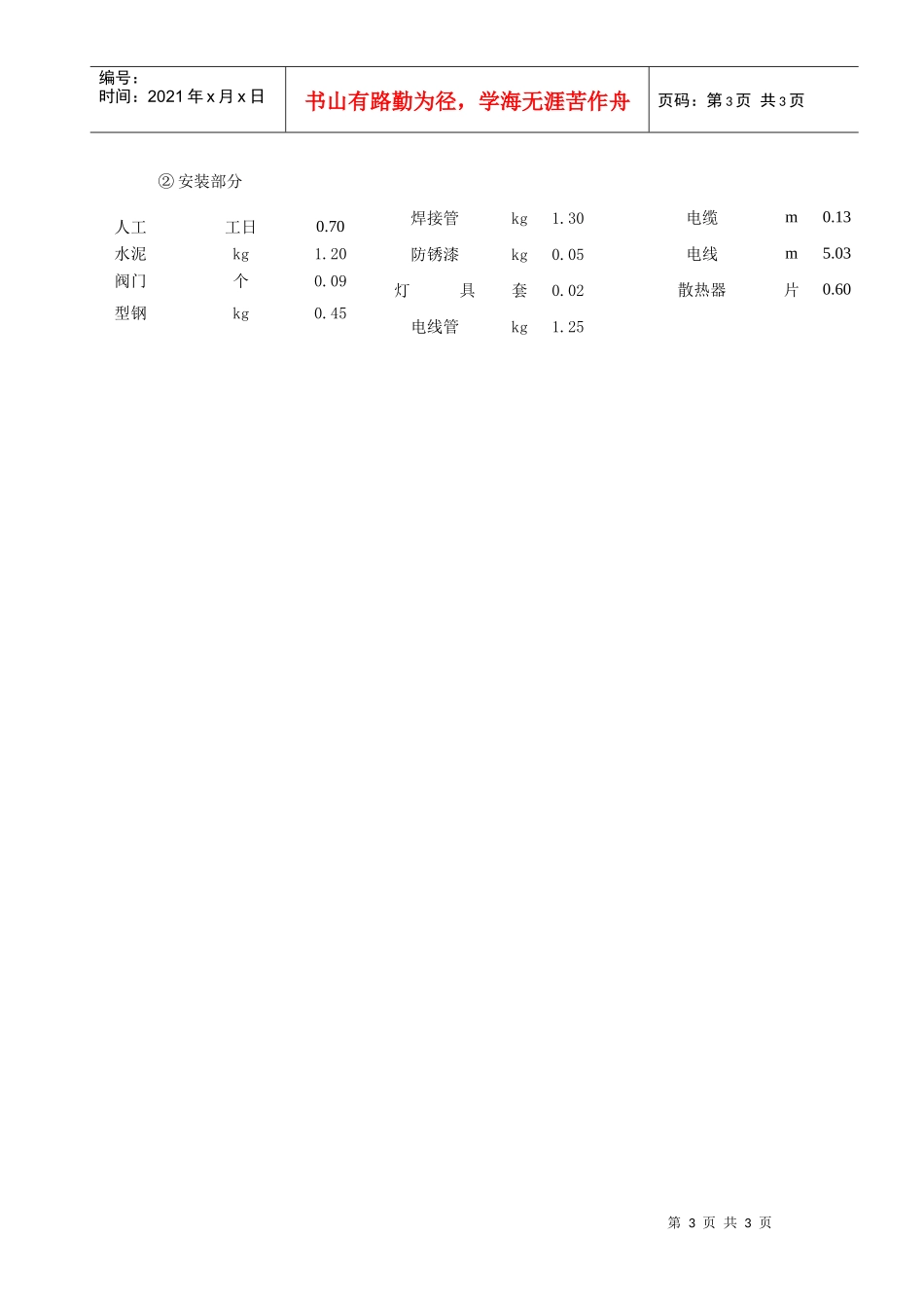 北京某住宅楼造价指标_第3页