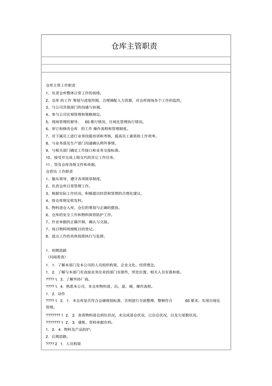 仓库主管岗位职责_第1页